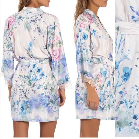 Montclair Lace Trim Satin WrapIN BLOOM BY JONQUIL - Picture 2 of 4